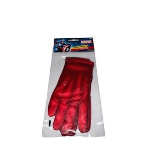 Child 3+ Captain America Gloves 1 Pair‎ Marvel Avengers Assemble 7.5 inches